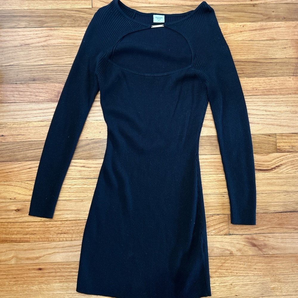 Abercrombie & Fitch Elegant Black Long Sleeve Dress